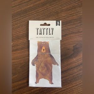 Tattly Bear Stare temporary tattoo set of 2